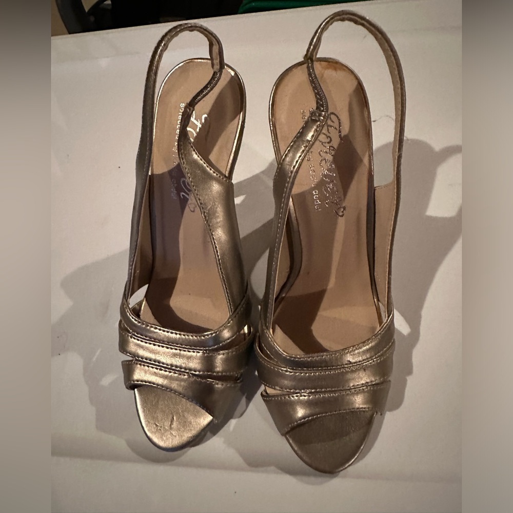 Forever high heel shoes with sparkles on the heel. Size 7. Never worn